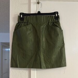 Zara Olive Green Mini Skirt